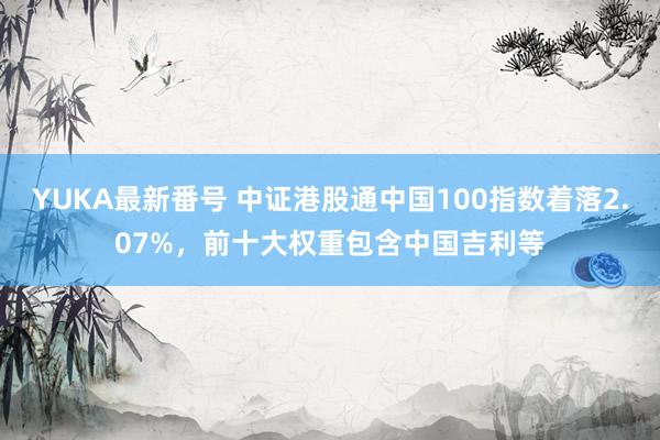 YUKA最新番号 中证港股通中国100指数着落2.07%，前十大权重包含中国吉利等