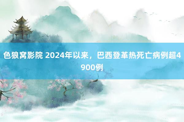 色狼窝影院 2024年以来，巴西登革热死亡病例超4900例