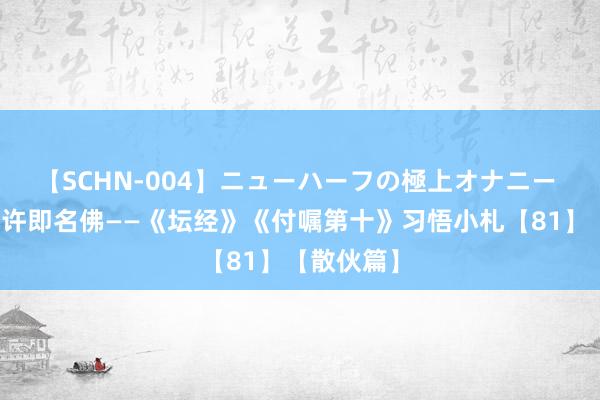 【SCHN-004】ニューハーフの極上オナニー ​识自容许即名佛——《坛经》《付嘱第十》习悟小札【81】【散伙篇】