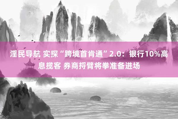 淫民导航 实探“跨境首肯通”2.0：银行10%高息揽客 券商捋臂将拳准备进场