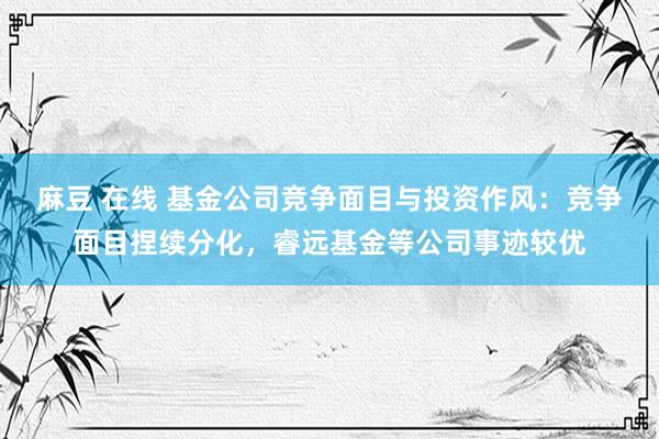 麻豆 在线 基金公司竞争面目与投资作风：竞争面目捏续分化，睿远基金等公司事迹较优