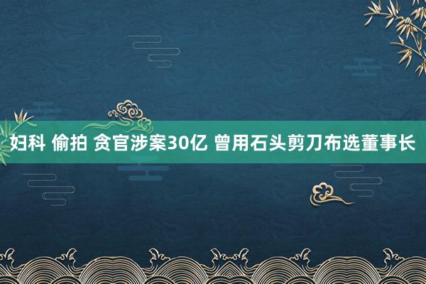 妇科 偷拍 贪官涉案30亿 曾用石头剪刀布选董事长