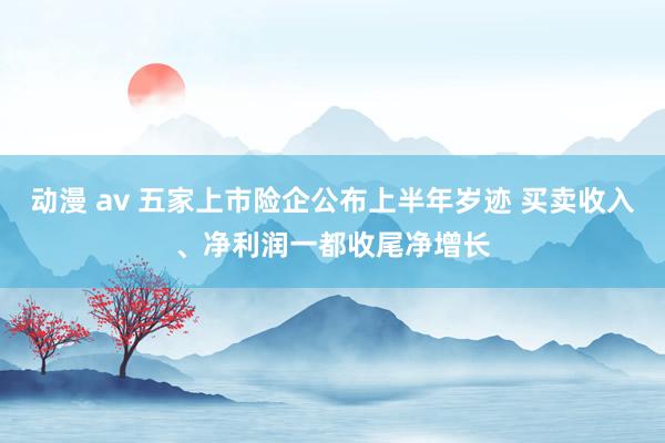 动漫 av 五家上市险企公布上半年岁迹 买卖收入、净利润一都收尾净增长