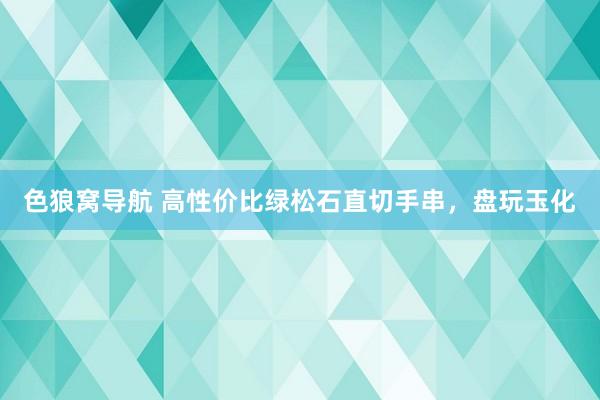 色狼窝导航 高性价比绿松石直切手串，盘玩玉化